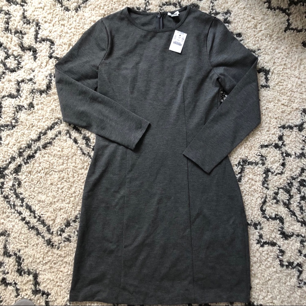 NWT J.Crew Factory Point Dress in Gray - Size 6